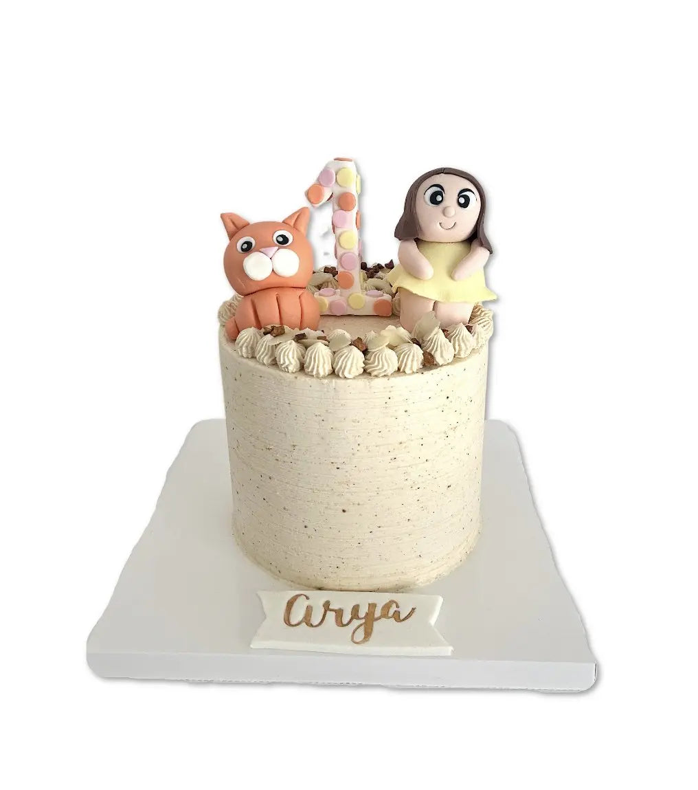 Girl and Cat Cake