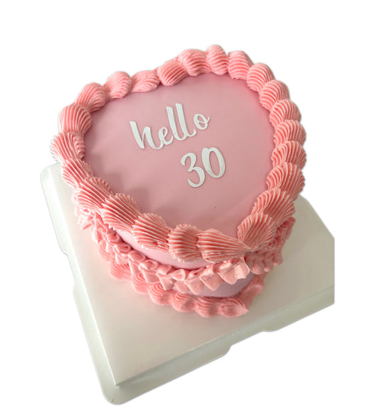 Light Pink Heart Cake